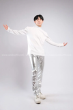 Outfit Phối Sẵn - (Quần Bạc phối Áo Thun Dài Tay Lưới)