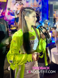 Outfit Phối Sẵn - (Áo Cutout Xanh Neon Phối Áo Quây Viền Neon Balen)