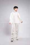 Outfit Phối Sẵn - (Quần Ống Rộng Trắng phối Áo Sơmi Tay Lửng)
