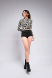Outfit Phối Sẵn - (Quần Short Thun phối Bodysuit Ngựa Vằn)