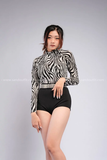 Outfit Phối Sẵn - (Quần Short Thun phối Bodysuit Ngựa Vằn)