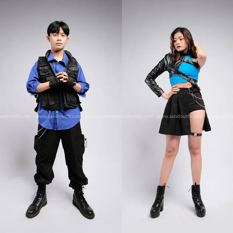 Outfit Cặp - (Set Xanh Dương - Đen)