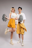  Outfit Couple - (Set Nam và Nữ Vàng Cổ Động) 