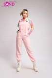 Outfit Phối Sẵn - (Ảo Yếm Hồng phối Áo Lưới Loang)