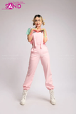Outfit Phối Sẵn - (Ảo Yếm Hồng phối Áo Lưới Loang)