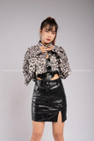 Outfit Phối Sẵn - (Chân Váy Da phối Áo Quây Da Bóng)