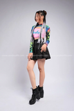 Outfit Phối Sẵn - (Chân Váy Xếp Li Đen phối Áo Croptop)