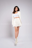 Outfit Phối Sẵn (Chân VáyTrắng phối Áo Vest Trắng)