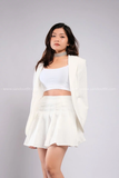 Outfit Phối Sẵn (Chân VáyTrắng phối Áo Vest Trắng)