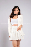 Outfit Phối Sẵn (Chân VáyTrắng phối Áo Vest Trắng)