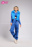 Outfit Phối Sẵn - (Quần 4 Túi Xanh Dương phối Gile Phao Xanh Dương)
