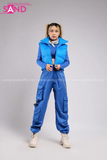 Outfit Phối Sẵn - (Quần 4 Túi Xanh Dương phối Gile Phao Xanh Dương)