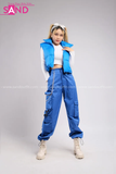 Outfit Phối Sẵn - (Quần 4 Túi Xanh Dương phối Phao Gile Xanh Dương)