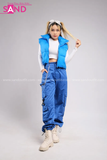 Outfit Phối Sẵn - (Quần 4 Túi Xanh Dương phối Phao Gile Xanh Dương)