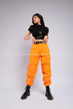 Outfit Phối Sẵn - (Quần 6 Túi Cam phối Áo Croptop)