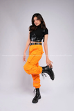 Outfit Phối Sẵn - (Quần 6 Túi Cam phối Áo Croptop)