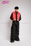 Outfit Phối Sẵn - (Quần Dù Ống Rộng phối Phao Gile Đỏ)