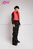 Outfit Phối Sẵn - (Quần Dù Ống Rộng phối Phao Gile Đỏ)
