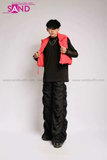 Outfit Phối Sẵn - (Quần Dù Ống Rộng phối Phao Gile Đỏ)