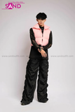 Outfit Phối Sẵn - (Quần Dù Ống Rộng phối Phao Gile Hồng)