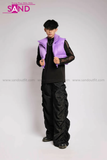 Outfit Phối Sẵn - (Quần Dù Ống Rộng phối Phao Gile Tím)