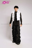 Outfit Phối Sẵn - (Quần Dù Ống Rộng phối Phao Gile Trắng)