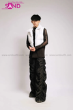 Outfit Phối Sẵn - (Quần Dù Ống Rộng phối Phao Gile Trắng)