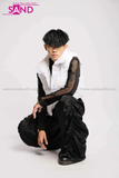 Outfit Phối Sẵn - (Quần Dù Ống Rộng phối Phao Gile Trắng)