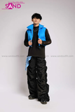 Outfit Phối Sẵn - (Quần Dù Ống Rộng phối Phao Gile Xanh Dương)