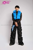 Outfit Phối Sẵn - (Quần Dù Ống Rộng phối Phao Gile Xanh Dương)