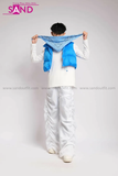Outfit Phối Sẵn - (Quần Dù Ống Rộng Trắng phối Phao Gile Xanh Dương)
