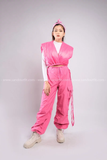 Outfit Phối Sẵn - (Quần Hồng Ống Rộng phối Áo Phao Gile Kiểu)