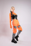 Outfit Phối Sẵn - (Quần Jogger Cam phố Bodysuit Cam)