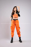 Outfit Phối Sẵn - (Quần Jogger Cam phối Áo Crt Da)