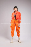 Outfit Phối Sẵn - (Quần Jogger Cam phối Áo Khoác Cam)