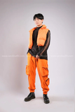 Outfit Phối Sẵn - (Quần Jogger Cam phối Phao Gile Cam)