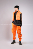 Outfit Phối Sẵn - (Quần Jogger Cam phối Phao Gile Cam)