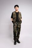 Outfit Phối Sẵn - (Quần Jogger Camo phối Gile Xanh Rêu)