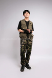 Outfit Phối Sẵn - (Quần Jogger Camo phối Gile Xanh Rêu)