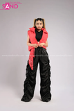 Outfit Phối Sẵn - (Quần Jogger Dù Ống Rộng phối Phao Gile Đỏ)