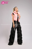 Outfit Phối Sẵn - (Quần Jogger Dù Ống Rộng phối Phao Gile Hồng)