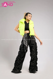 Outfit Phối Sẵn - (Quần Jogger Dù Ống Rộng phối Phao Gile Neon)