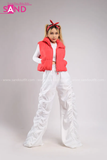 Outfit Phối Sẵn - (Quần Jogger Dù Ống Rộng phối Phao Gile Phao Đỏ)