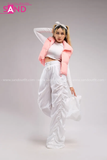 Outfit Phối Sẵn - (Quần Jogger Dù Ống Rộng phối Phao Gile Phao Hồng)