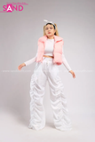 Outfit Phối Sẵn - (Quần Jogger Dù Ống Rộng phối Phao Gile Phao Hồng)