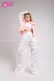 Outfit Phối Sẵn - (Quần Jogger Dù Ống Rộng phối Phao Gile Phao Hồng)