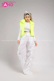 Outfit Phối Sẵn - (Quần Jogger Dù Ống Rộng phối Phao Gile Phao Neon)