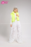 Outfit Phối Sẵn - (Quần Jogger Dù Ống Rộng phối Phao Gile Phao Neon)