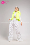 Outfit Phối Sẵn - (Quần Jogger Dù Ống Rộng phối Phao Gile Phao Neon)