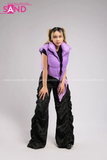 Outfit Phối Sẵn - (Quần Jogger Dù Ống Rộng phối Phao Gile Tím)